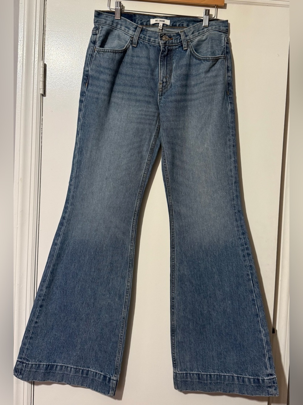 Re/Done Medium Blue Flare Jeans